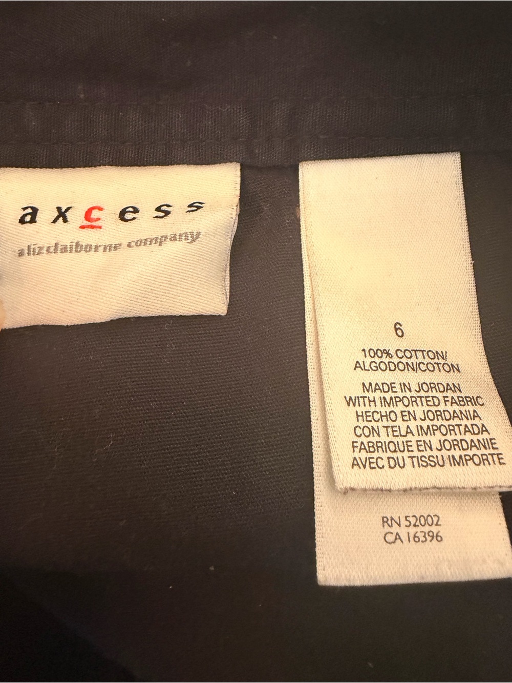 Axcess Black A-Line Skirt with Seamed Panels 100% Cotton Size 6 - Picture 5 of 5